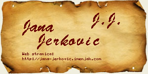 Jana Jerković vizit kartica